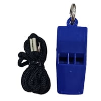 8516 - Pito Plastico Arbitro Azul Con Cordon Negro