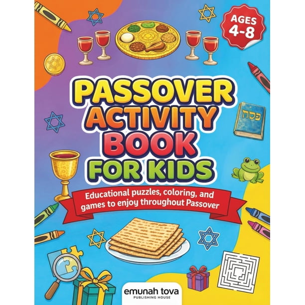 Libro de actividades de Pésaj, publicado de forma independiente, para niños de 4 a 8 años