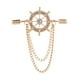 thumbnail image 3 of Broche De Cadena Con Borlas, Alfiler De Traje De Aleación, Joyería Para Camisa, Fiesta, Regalo Del Día Del Padre, Oro, 3 of 5