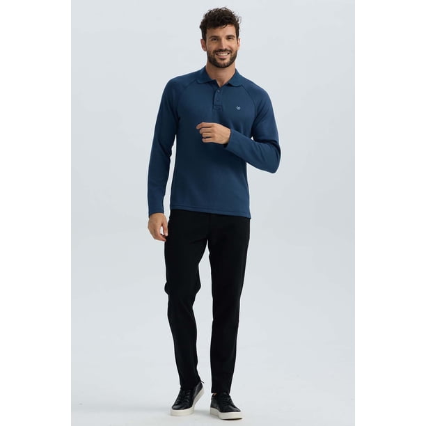 Polera Hombre Detalle Mangas Azul Marino