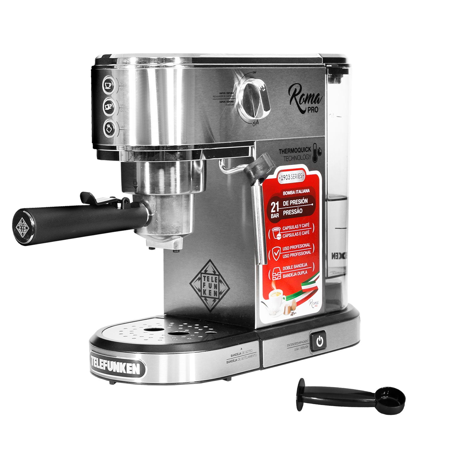 Telefunken - Cafetera Roma Acero