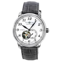 Reloj Zeppelin Lz127 Graf Leather Strap White Open Heart Dial Automatic 76661 Men'S Watch