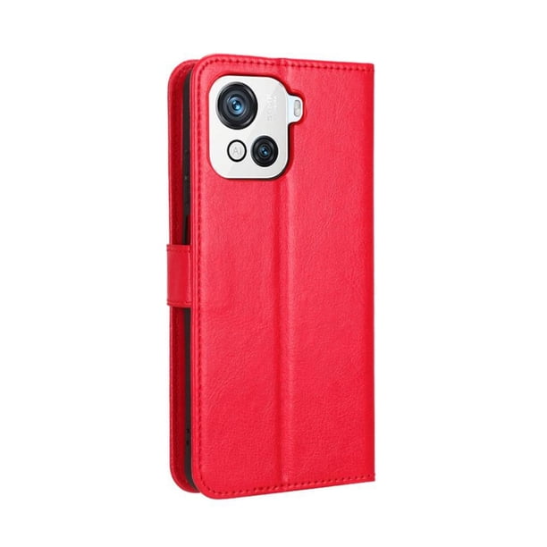 Funda tipo libro para Blackview OSCAL C80, cartera todo‑en‑uno, funda multifuncional con tarjetero y correa de muñeca desmontable
