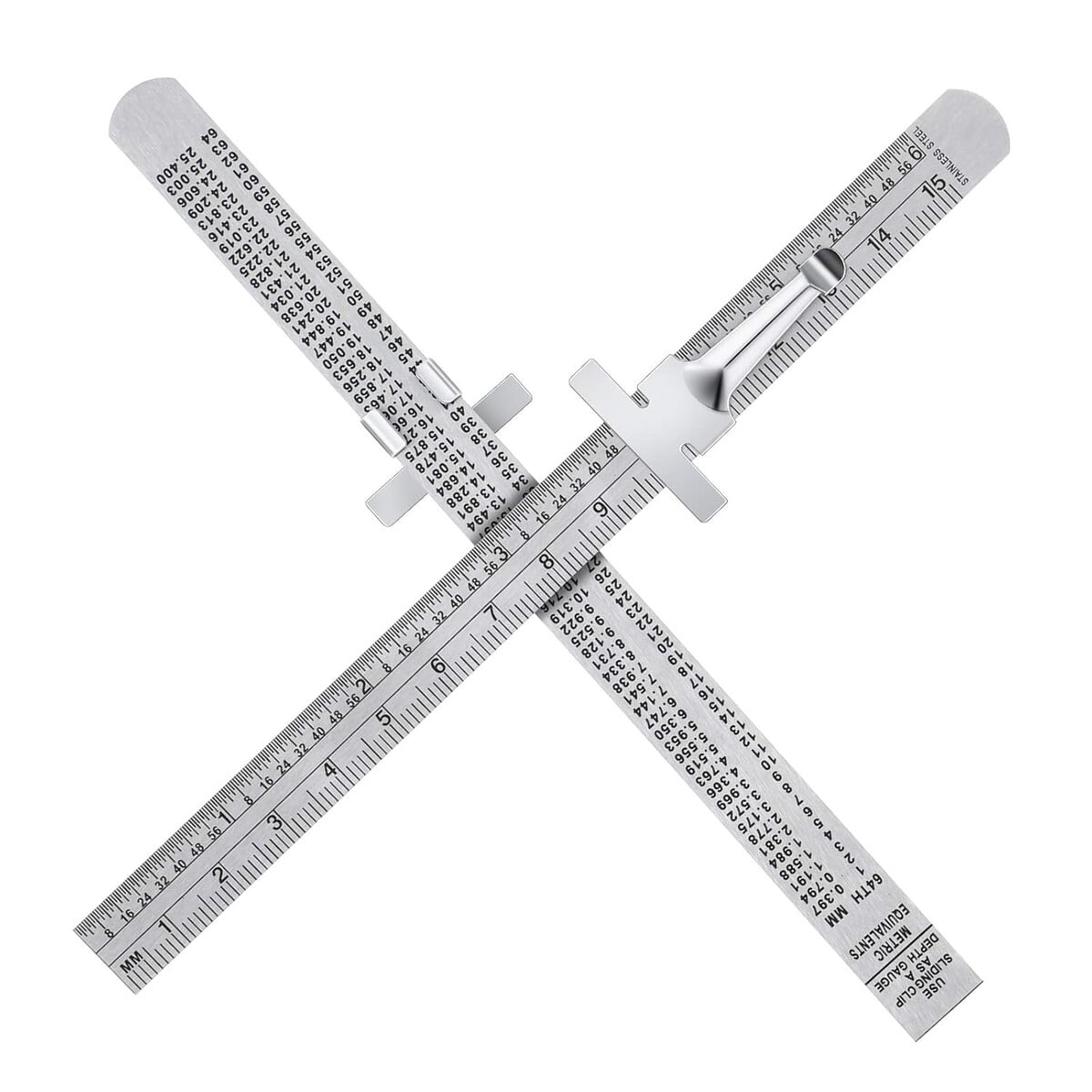 Regla De Bolsillo Frienda 15cm Acero Inoxidable Doble Escala