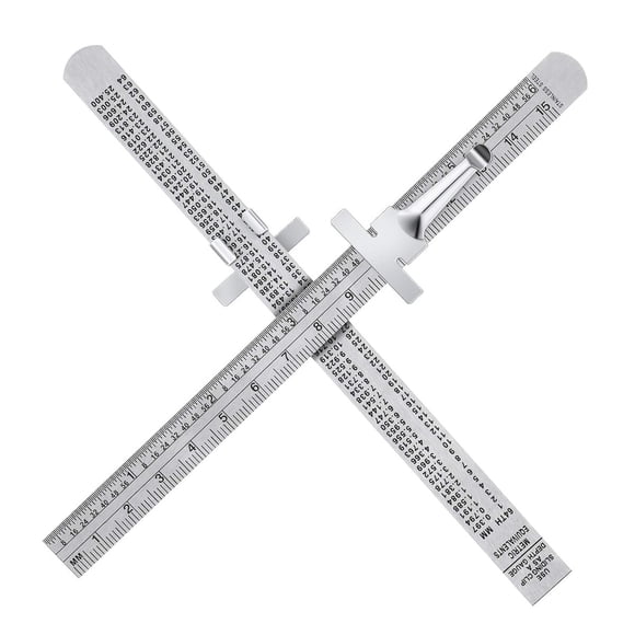 Regla de Bolsillo Frienda 15cm Acero Inoxidable Doble Escala