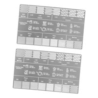 Magideal - Regla De Medición De Café Molido De 200 Micrones, Tarjeta De Comparación Compacta Para Cocina Y Cafetería, Herramienta De Medición Resistente A 2 Piezas