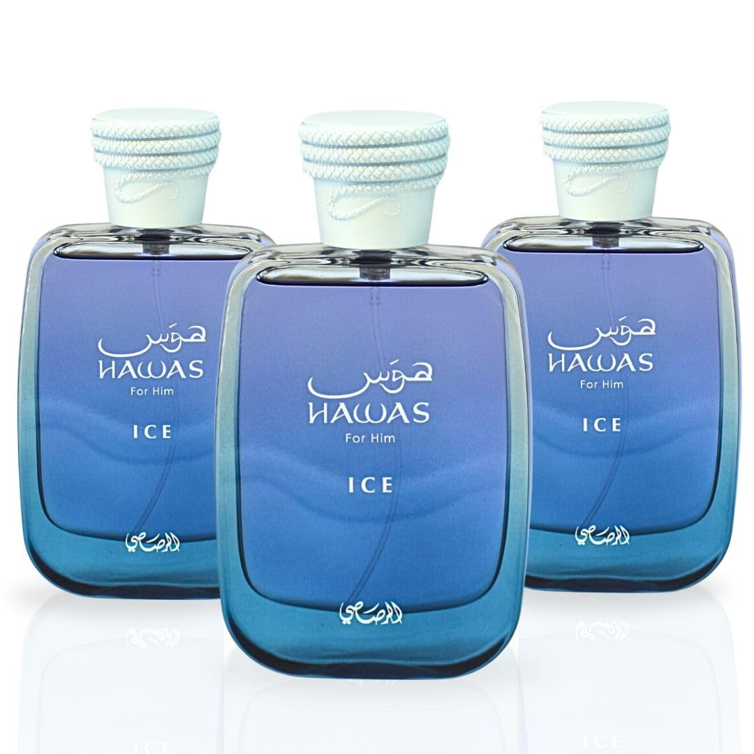 Perfume Rasasi Hawas Ice Edp 100 Ml Hombre Set De 3