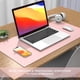 thumbnail image 5 of Protector de escritorio de piel sintética de doble cara, alfombrilla grande para ratón, tapete de escritura, impermeable, organizador para escritorio, decoración de mesa para oficina, hogar y juegos (, 5 of 6