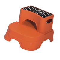 Magideal - Taburete Con Peldaños Doble Para Pequeños Taburete Con Peldaños Para Inodoro Entrenamiento Estable Antideslizante Taburete De Dos Peldaños Para Naranja