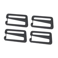 Bothyi - Hebilla De Cinturón Con Cierre Abierto, Ajustable, Para Ropa, Senderismo, Color Negro, 4 Unidades