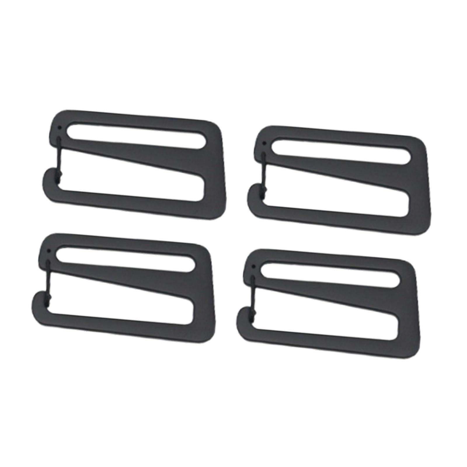 Bothyi - Hebilla De Cinturón Con Cierre Abierto, Ajustable, Para Ropa, Senderismo, Color Negro, 4 Unidades