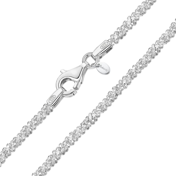 Collar Amberta 925 Plata 50 cm Cadena de diamante 1,7 mm