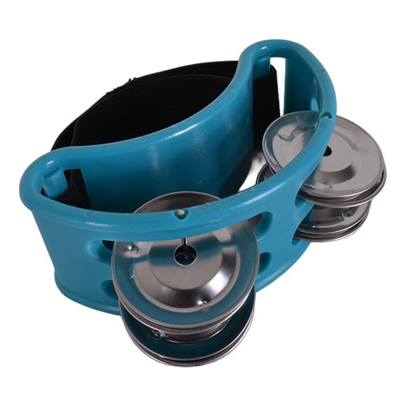 PANDERO PIE 4 SONAJAS ELASTICADO AZUL STK-1200 SCORPION