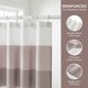 thumbnail image 2 of REGALWOVEN Juego de Cortinas de Ducha con Rayas de Waffle, Cortina de Baño de Tela Texturizada Impermeable con 12 Ganchos para Decoración de Baño Gris 71"W x 71"L, 2 of 7