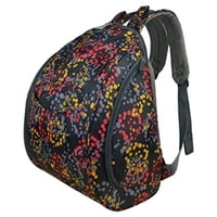 Mommore Mochila Maternal Pañalera 40X30Cm Flores Negro