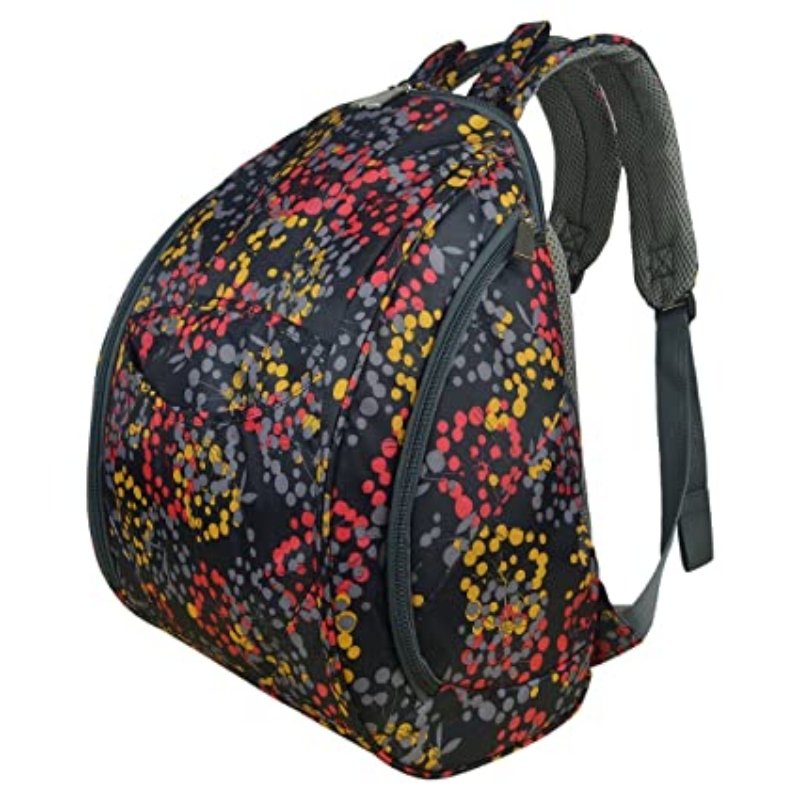 Mommore Mochila Maternal Pañalera 40X30Cm Flores Negro