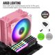 thumbnail image 4 of Enfriador de aire para CPU Vetroo V5 con 5 tubos de calor, 120 mm RGB, rosa, 4 of 9