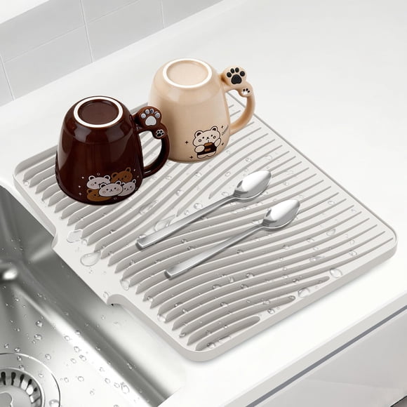 Tapete de Secado de Platos COPLIB 50 cm de Silicona con Canal de Drenaje