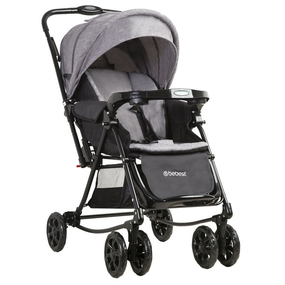 Coche Cuna Balancin Sx Gris Melange