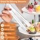 thumbnail image 2 of 10 piezas de plástico Buffet Servir lengüetas, limpias lengüetas de cocina Mini Servir lengüetas de utensilios para alimentos ensalada hielo Buffet galletas de barbacoa, 6,3 pulgadas, 2 of 3