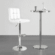 thumbnail image 4 of Pack 2 Silla Piso Bar Taburete Respaldo Ecocuero Regulable Blanco, 4 of 4