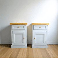 Arca Muebles - Par De Velador De Madera Rústico