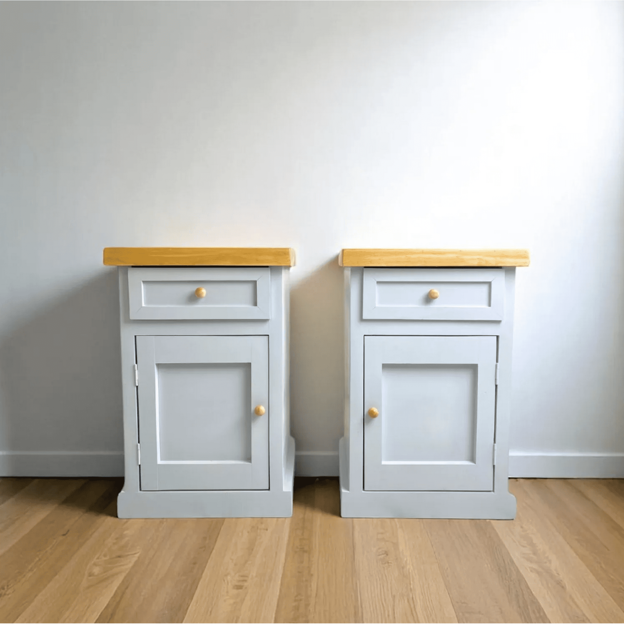 Arca Muebles - Par De Velador De Madera Rústico