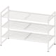 thumbnail image 1 of Zapatero Simple Houseware Panel de metal apilable de 3 niveles, blanco, 1 of 6