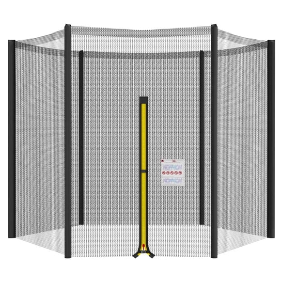 Red de seguridad para trampolín TEQIN, redonda, 3,06 m, 8 postes