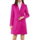 thumbnail image 1 of ABRIGO DE MUJER INSPIRE CHIC Color Sólido Solapa con Muesca Abotonado Simple Abrigo de Invierno Rosa Fucsia S, 1 of 7
