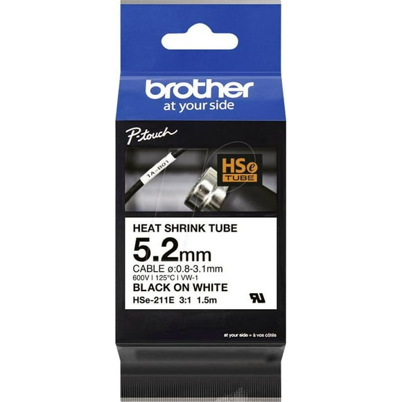 Cinta Termocontraible HSe-211E | Brother | 5.2 mm 3:1