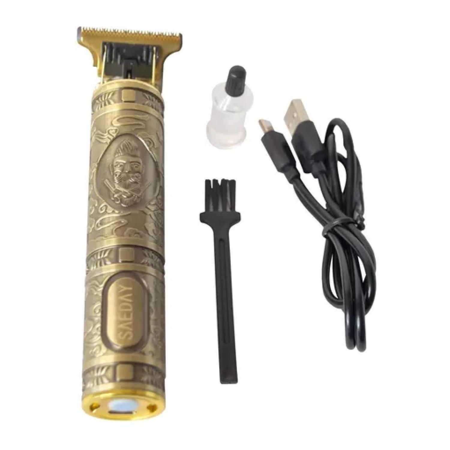 Genérico - Maquina Perfiladora De Barba Y Cabello Recargable Usb Dorada