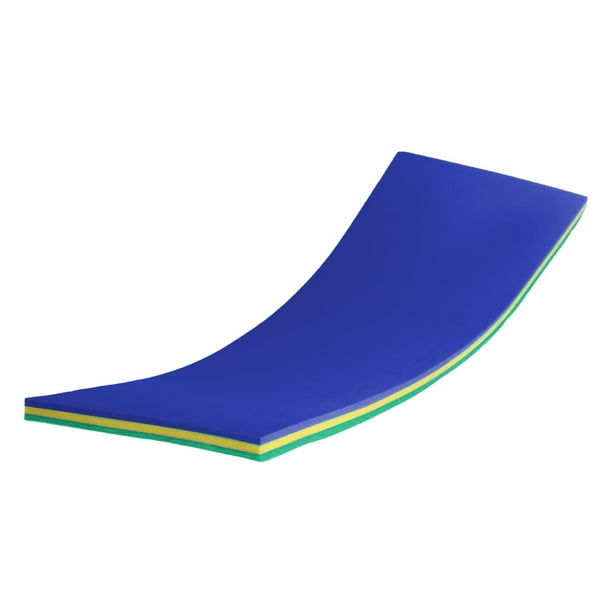Colchoneta Flotante de Agua, Manta Flotante, Colchón Enrollable, Flotador Tipo Alfombra de Juego Premium, Colchón de Salón para Cama, Barco de Natació Azul Verde Amarillo