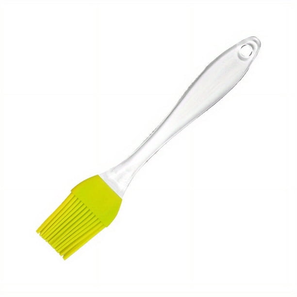 1 Pc Transparent Handle Silicone Oil Brush, Baking Tool, Small Split Baking Brush, Barbecue Brush,High Temperature Resistant Silicone Brush, Portable Barbecue Oil Brush, For Cake Baking Cooking BBQ