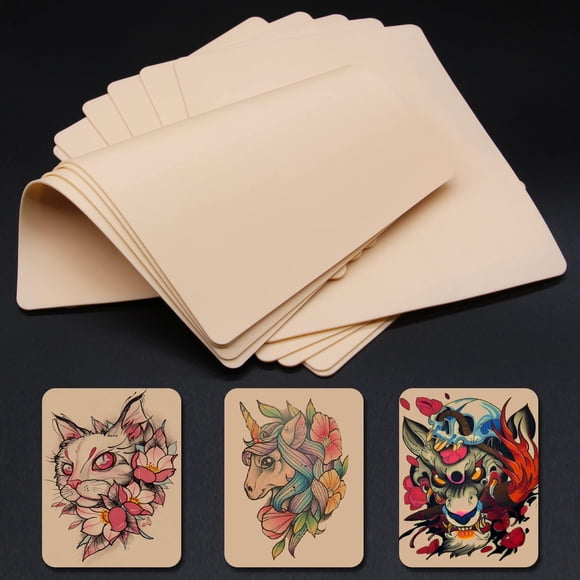 Tattoo Practice Skin Autor, 10 unidades, doble cara, 20 x 15 cm