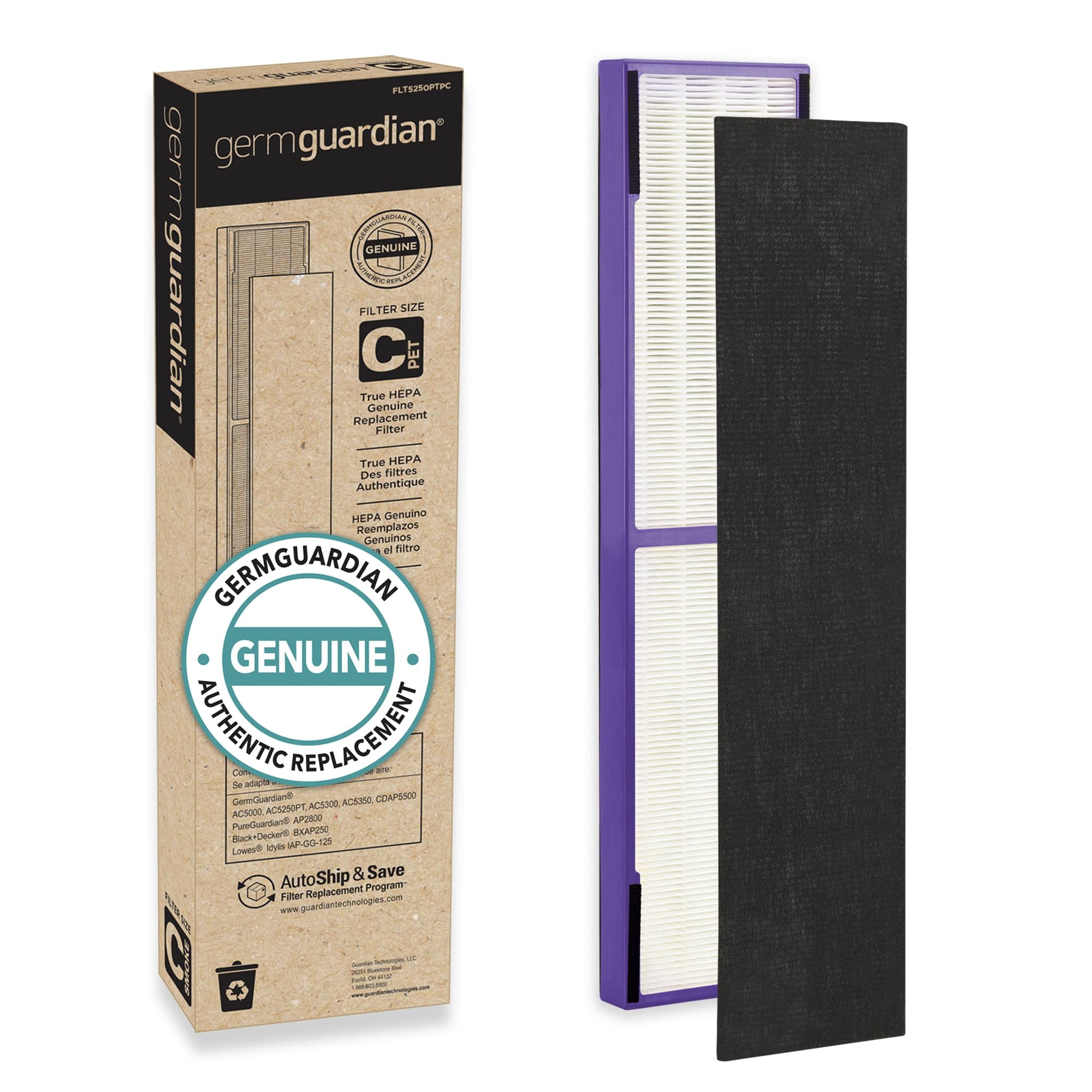 Filtro De Repuesto Para Purificador De Aire Germguardian Flt5250pt C