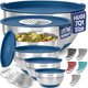 thumbnail image 1 of Tazones para mezclar Priority Chef 6 piezas 7 qt acero inoxidable azul, 1 of 7