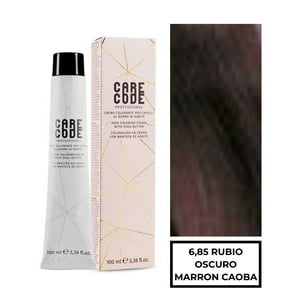 Care Code - Tintura Profesional Permanente 100Ml Rubio Oscuro Marrón Caoba 6,85 +Oxigen 150Ml 20Vol
