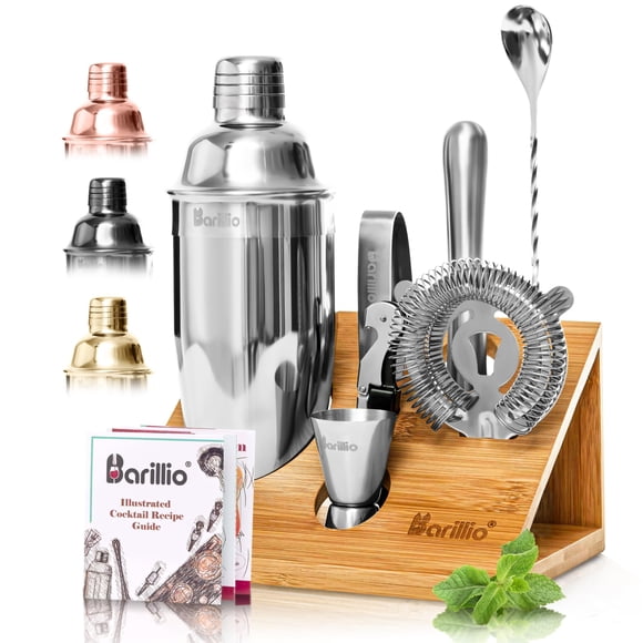 Coctelera Bartender Kit Barillio de acero inoxidable, 10 unidades