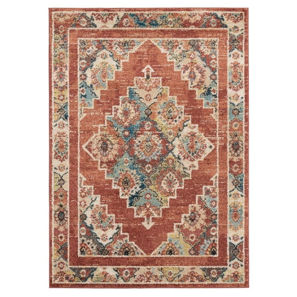 Alfombra decorativa United Weavers Marrakesh Dame, color naranja ladrillo, 55 x 90 cm