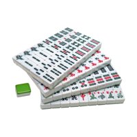 Bothyi - Travel Mahjong 144 Tiles Mahjong Juego De Mesa Ligero Para Juego Familiar Blanco