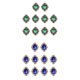 thumbnail image 2 of Adornos Para álbumes De Recortes Con Botones Y Cuentas Traseras Planas De Diamantes De Imitación Verde Azul Real, 2 of 2