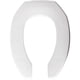 thumbnail image 1 of Asiento de inodoro Bemis 2155SSCT comercial abierto al frente, blanco, 1 of 8