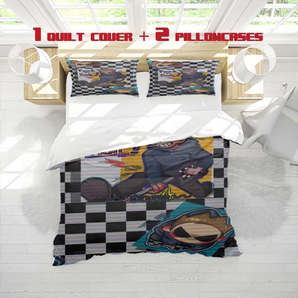 3pcs Tom Tord Creative Printed Bedding Set Including a Soft Duvet Cover and Two Pillowcases