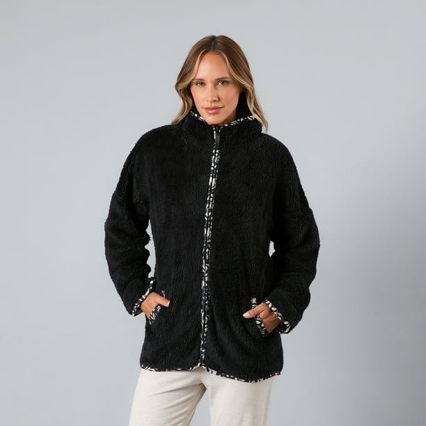 Poleron Coralfleece Con Cuello Alto Flores Mujer 33778-2