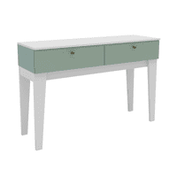 Exit - Mesa De Arrimo Rectangular Roma Blanco Verde