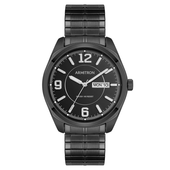 Reloj Armitron para hombre con esfera de día/fecha y correa de expansión de 50 m