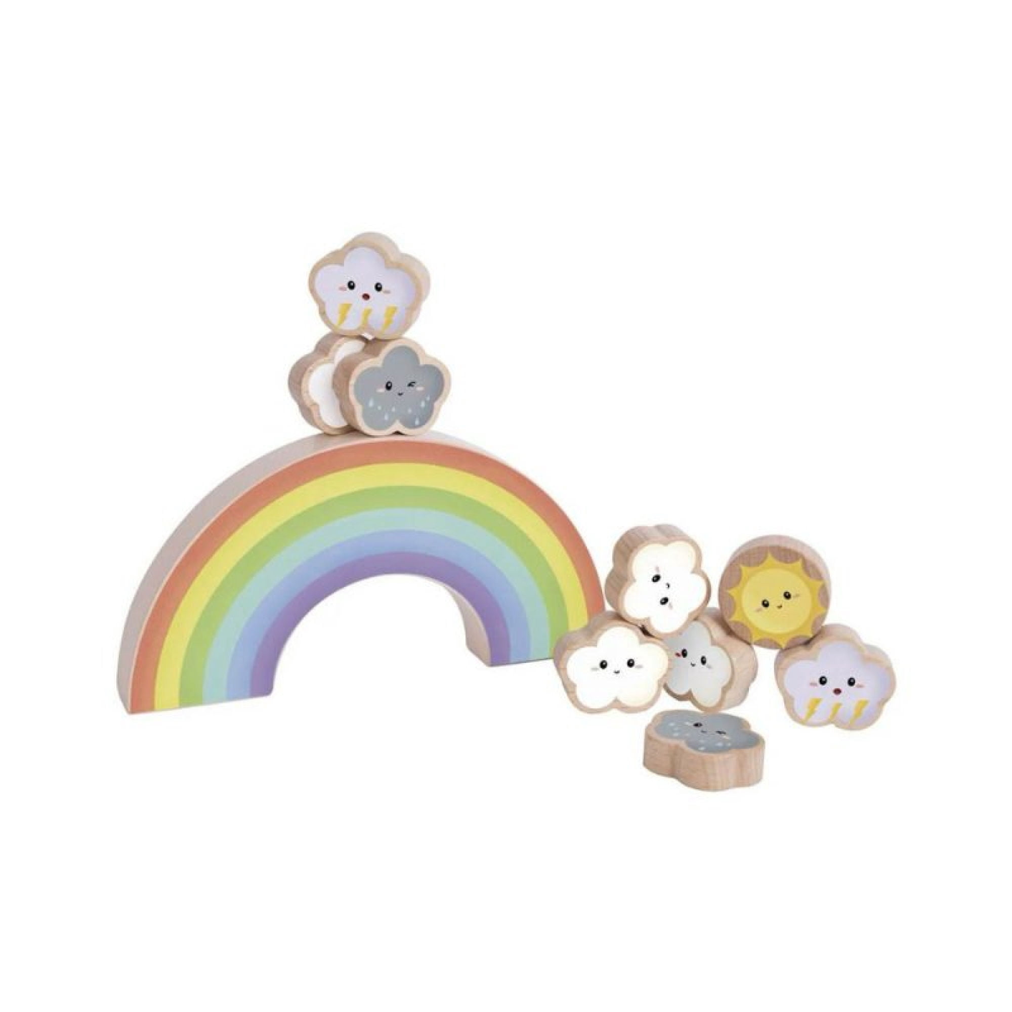 Juguete de Madera Equilibrio Arcoiris.