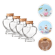 thumbnail image 3 of Pack 12 botellas corazón vidrio 150 ml tapa corcho, 3 of 3