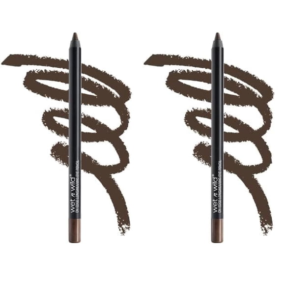 Lápiz delineador de ojos wet n wild On Edge, duradero, marrón oscuro, x2
